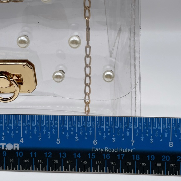 Clear purse cross over vinyl plastic clear pearl - Picture 4 of 5